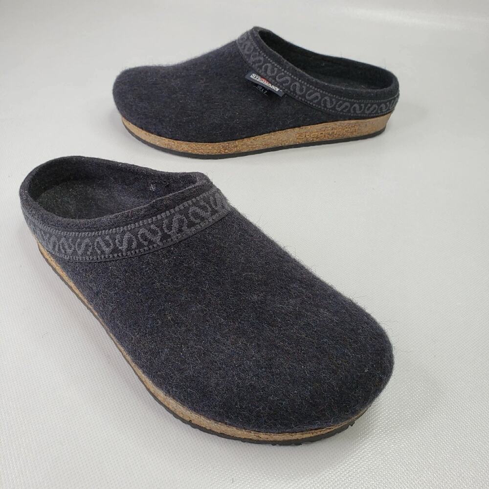 Stegmann Men's Wool Clogs Original 108 Gray Slip On Comfort Size 8